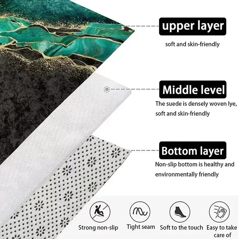 3D Desert Crack Water Fire Design Rug Non-Slip Machine Washable Carpet - Image 6