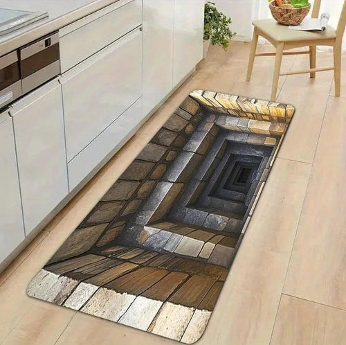 3D Infinite Passage Optical Illusion Pattern Carpet - Image 2