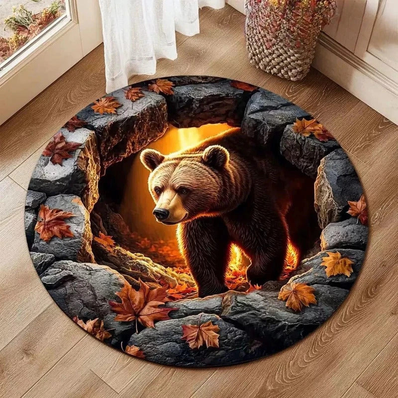 3D Vision Three-dimensional Round Home Floor Mat - Image 5