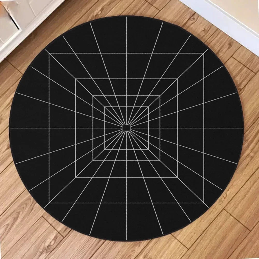 3D Visual Illusion Spiral Rug Floor Mats for Bedroom - Image 9