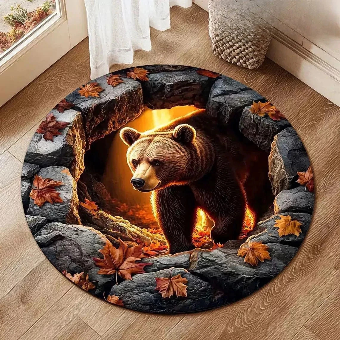 3D Vision Three-dimensional Round Home Floor Mat - Image 16