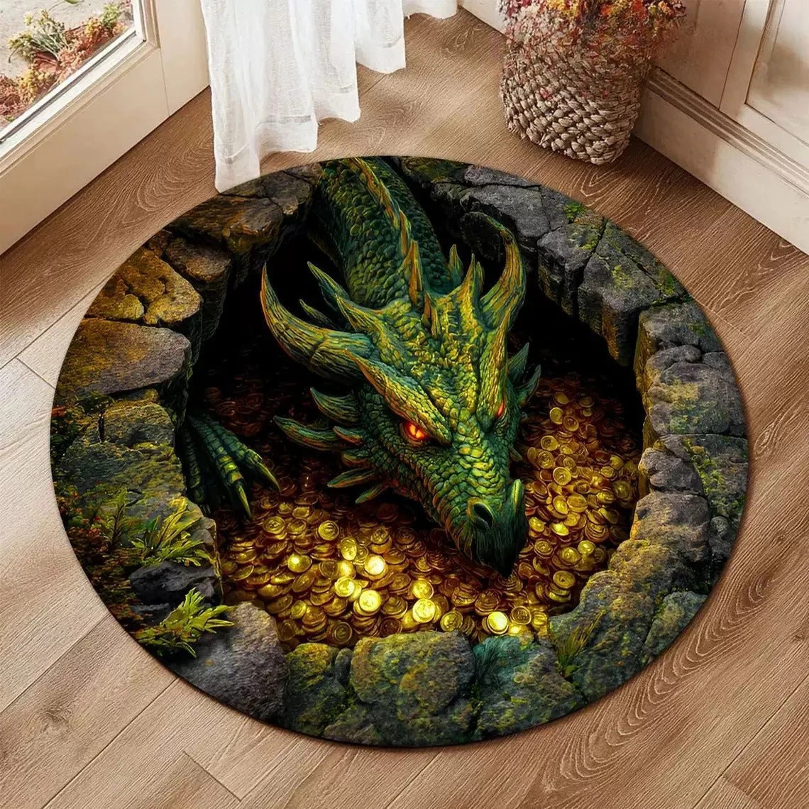 3D Vision Three-dimensional Round Home Floor Mat - Image 10