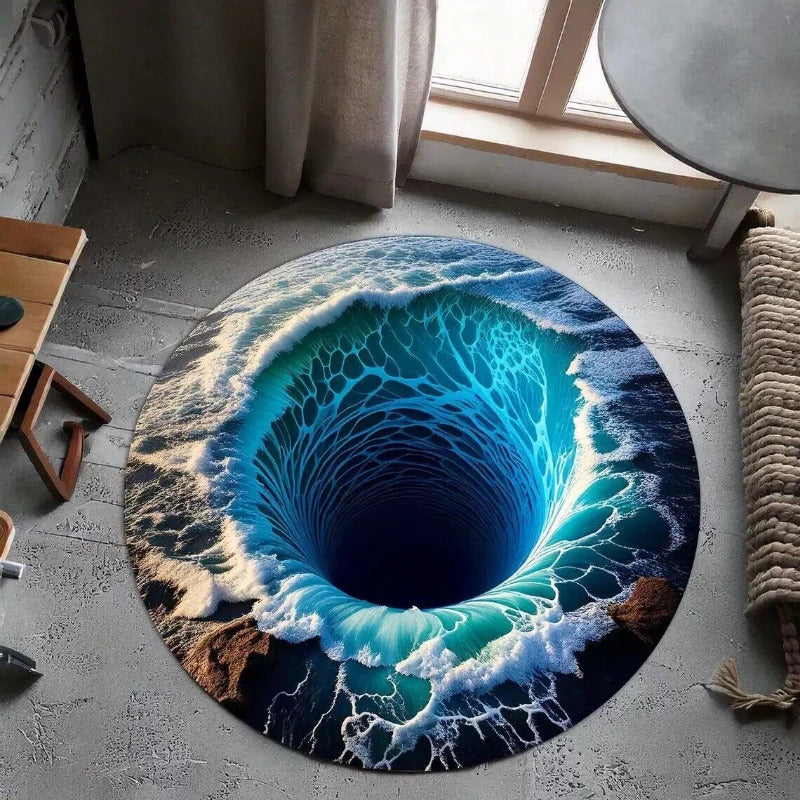 3D Vision Three-dimensional Round Home Floor Mat - Image 2