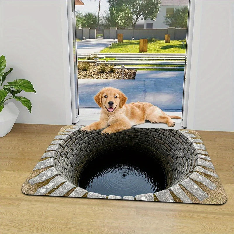 3D Graphic Designs Skid resistant carpet Vortex Well Mat - Image 4