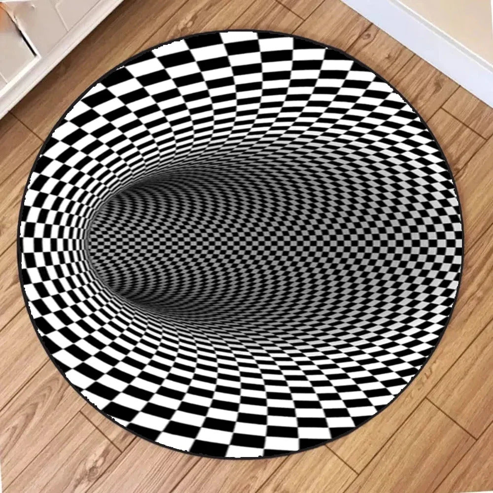 3D Visual Illusion Spiral Rug Floor Mats for Bedroom - Image 7