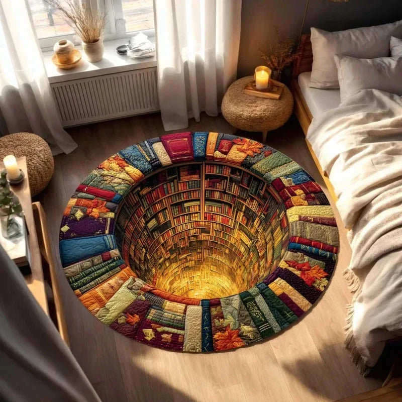 3D Vision Three-dimensional Round Home Floor Mat - Image 1