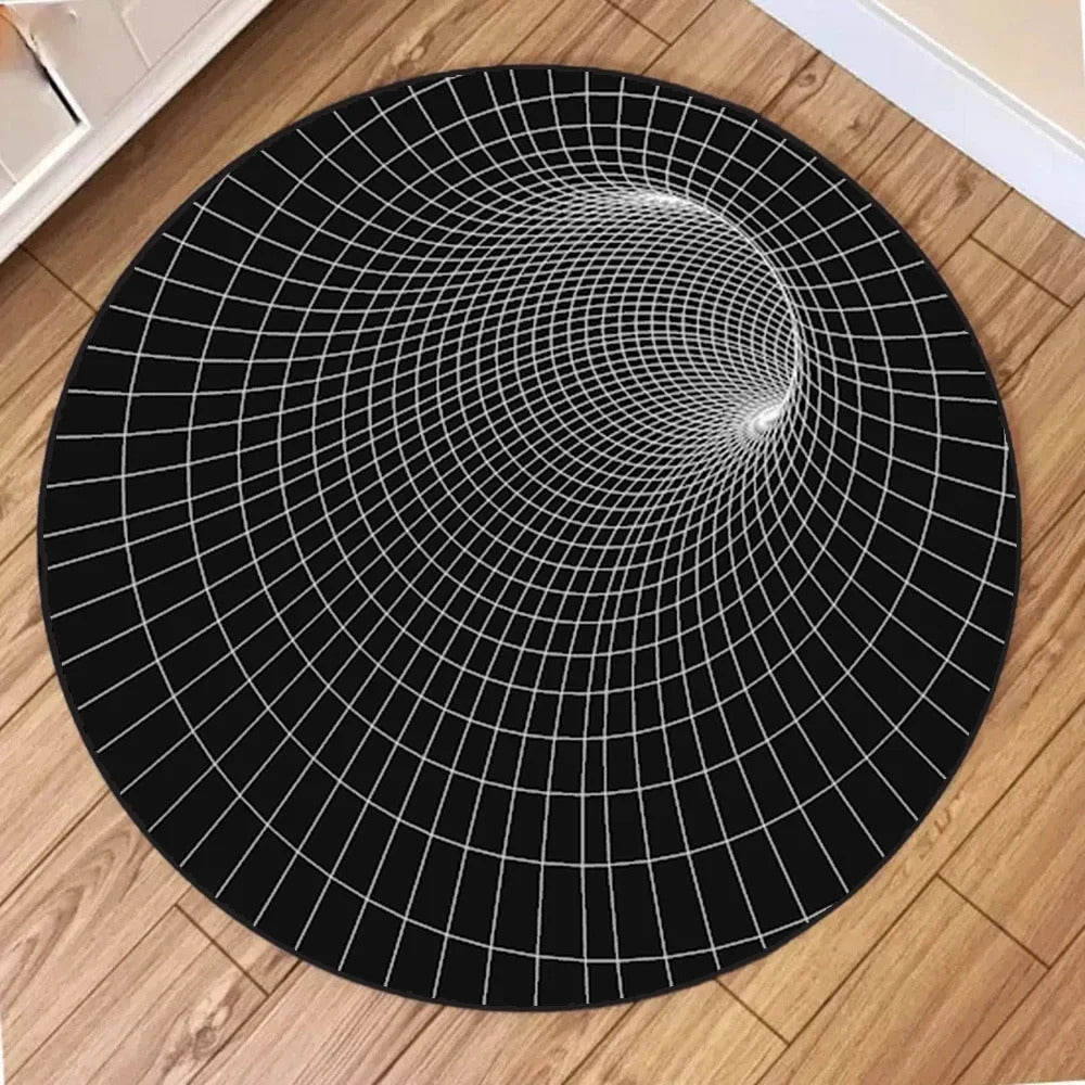 3D Visual Illusion Spiral Rug Floor Mats for Bedroom - Image 10