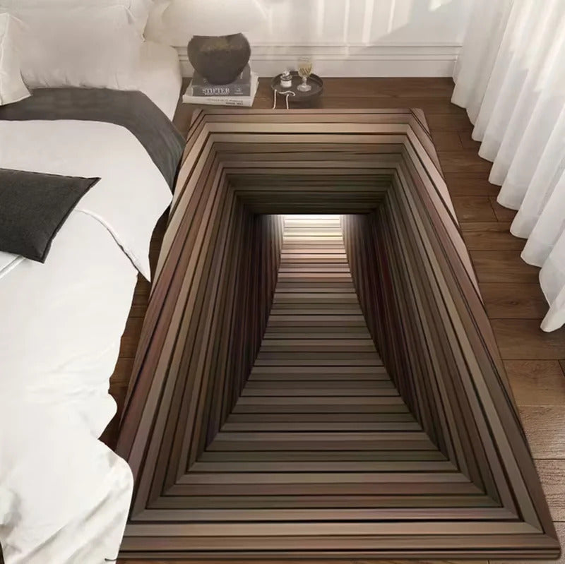 3D Infinite Passage Optical Illusion Pattern Carpet - Image 3