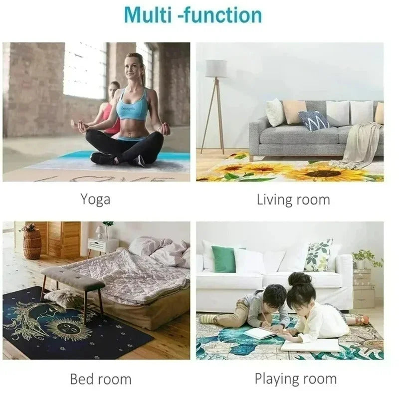 Ocean Dolphin 3D Bedside Rug Flannel Non Slip Soft Bedroom Floor Mat - Image 5