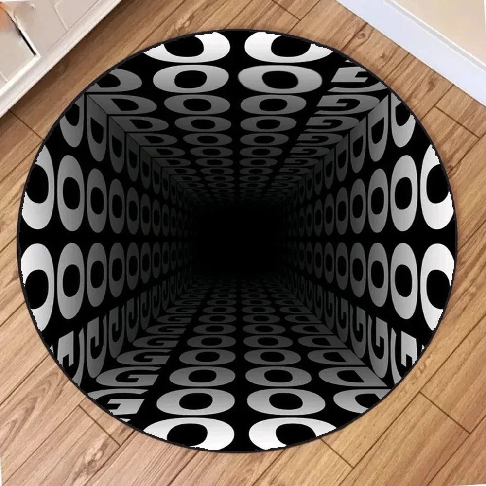 3D Visual Illusion Spiral Rug Floor Mats for Bedroom - Image 11