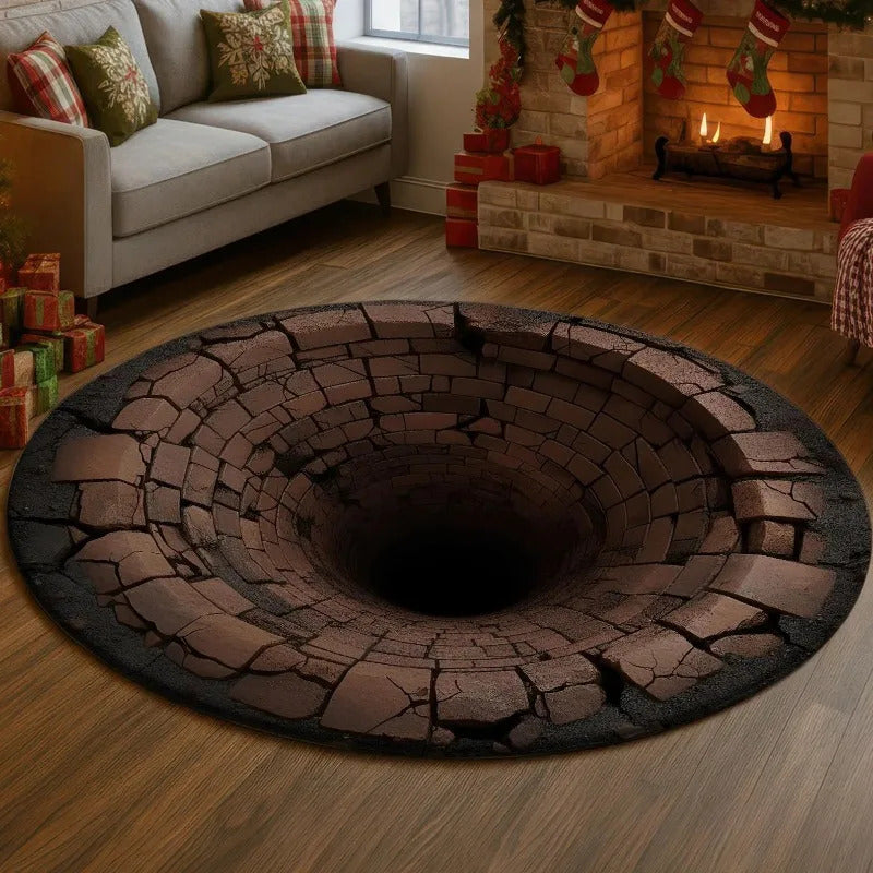 3D Vision Three-dimensional Round Home Floor Mat - Image 14