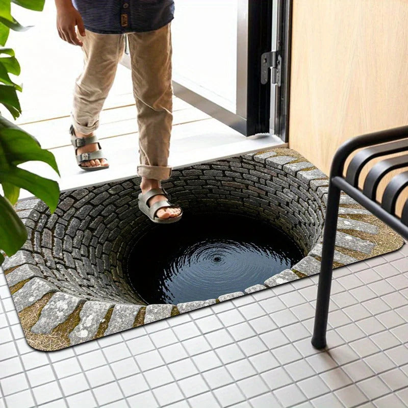3D Graphic Designs Skid resistant carpet Vortex Well Mat - Image 3